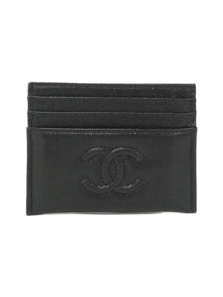 Chanel Card Case Card Holders Black